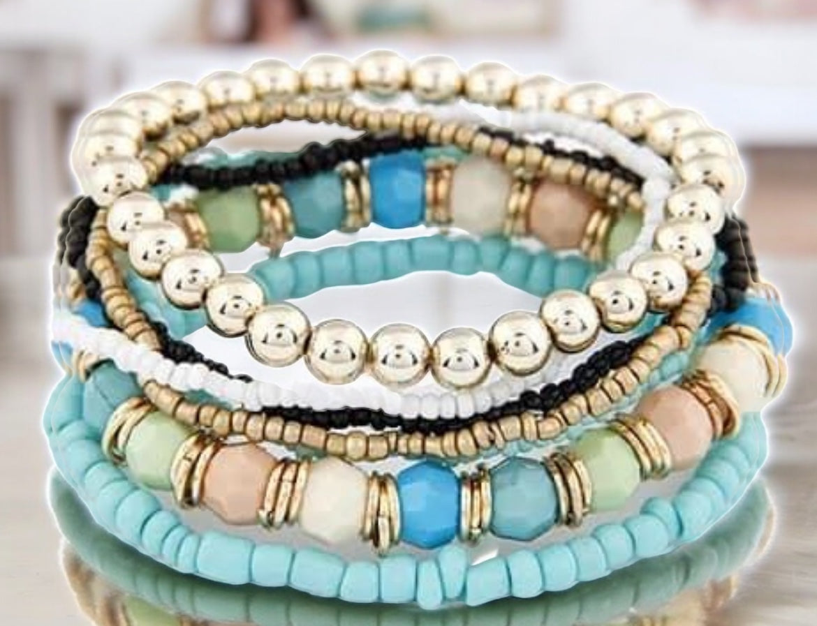 Multi-Layered Color Coordinated Bracelets Small 6-6.5”