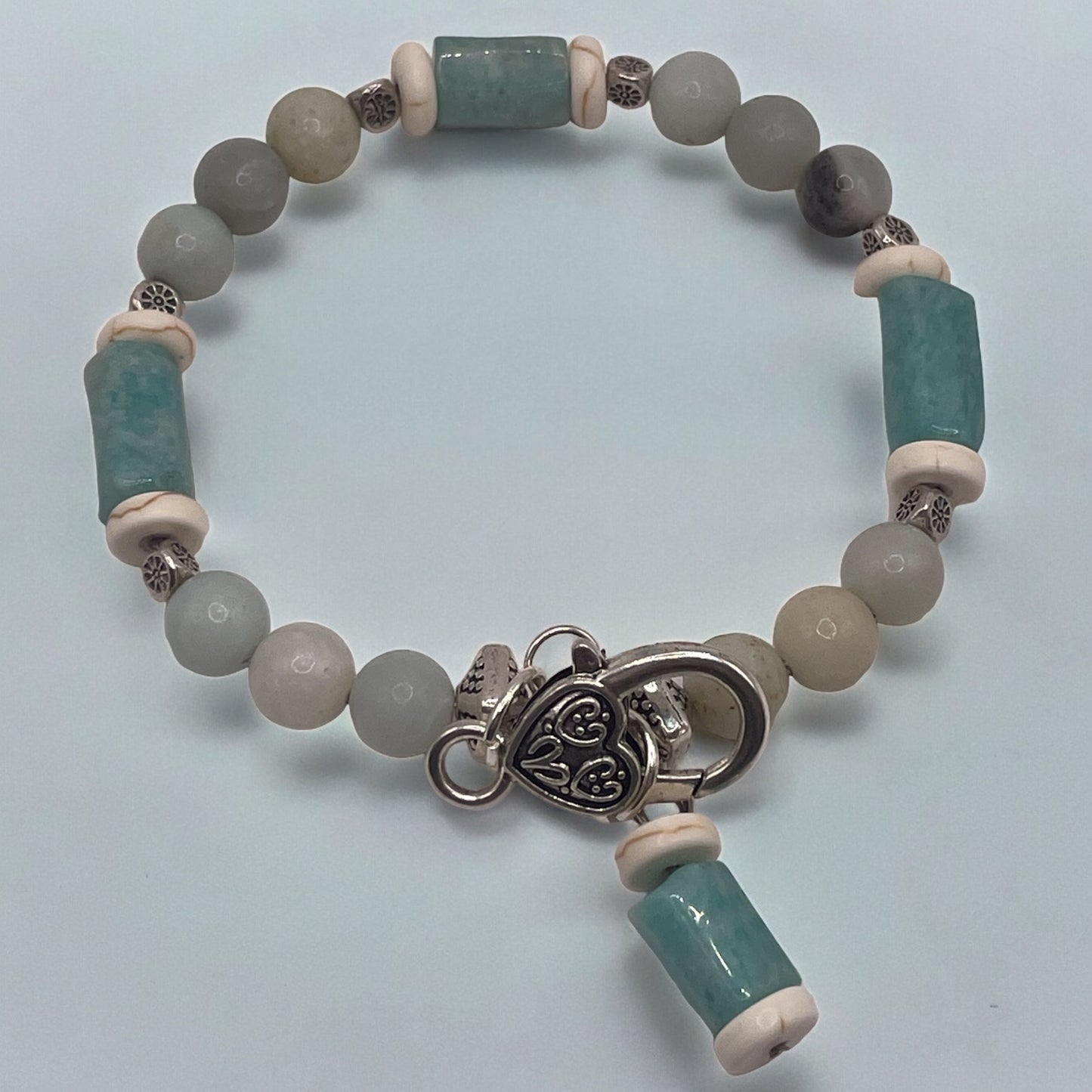 Amazonite wire bracelet 8”