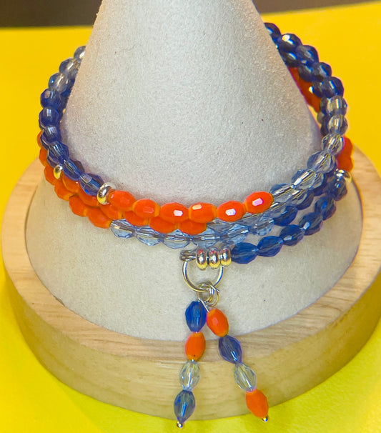 Batter-Up, Houston wrap bracelet with matching earrings