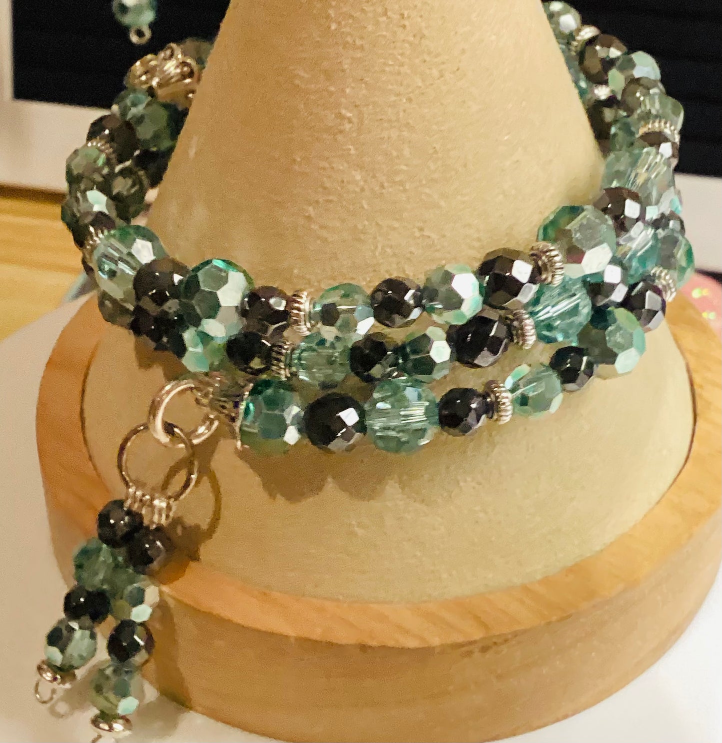 Bora Bora wrap bracelet with matching earrings