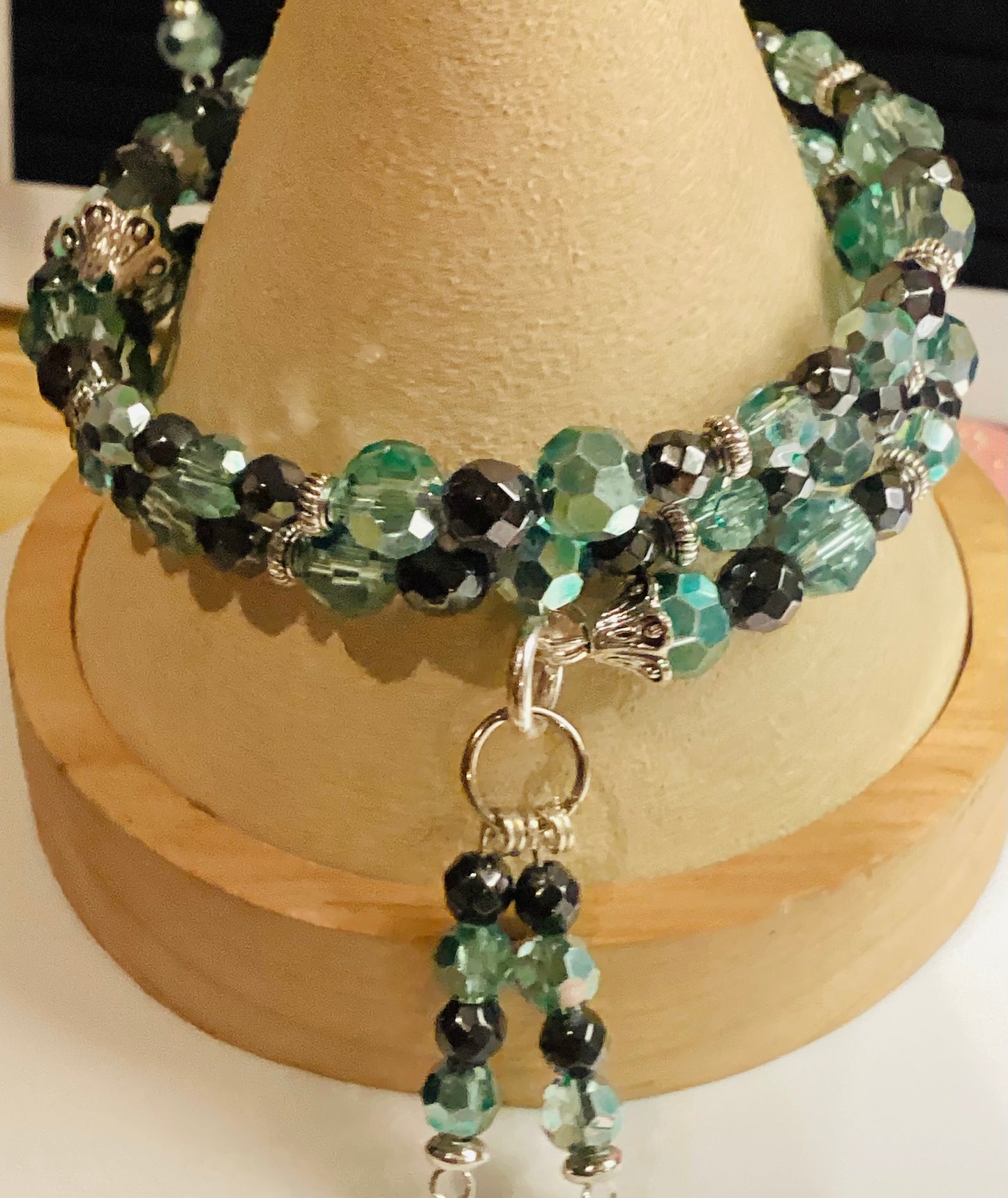 Bora Bora wrap bracelet with matching earrings