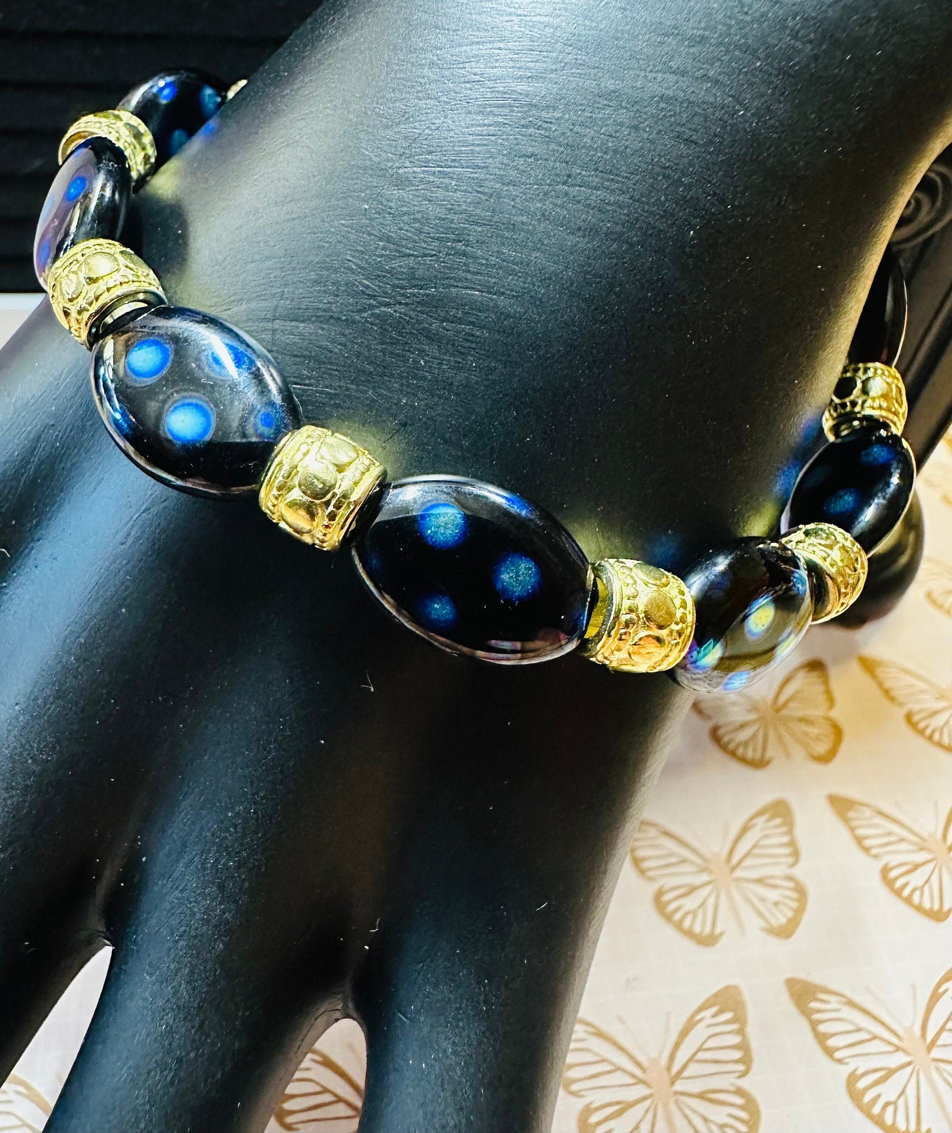 Indigo Glam bracelet - 7.75”