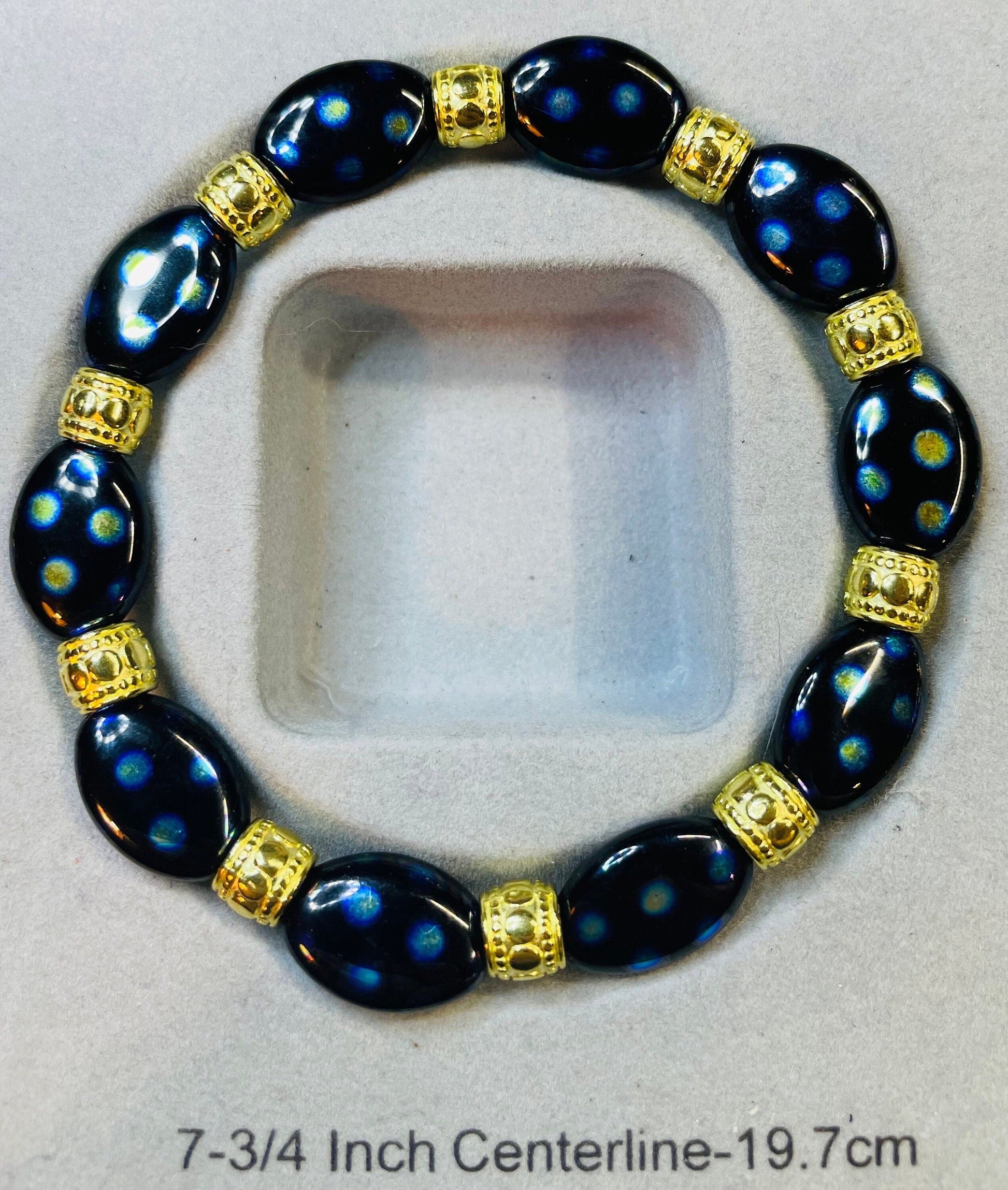 Indigo Glam bracelet - 7.75”