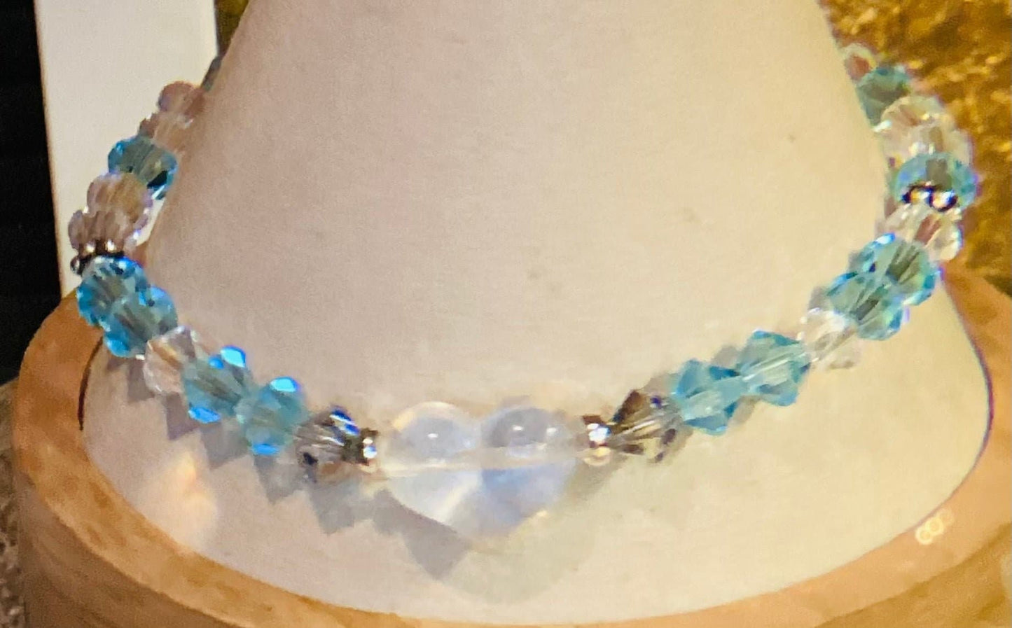 Crystal Blue Sky Sparkle elastic bracelet