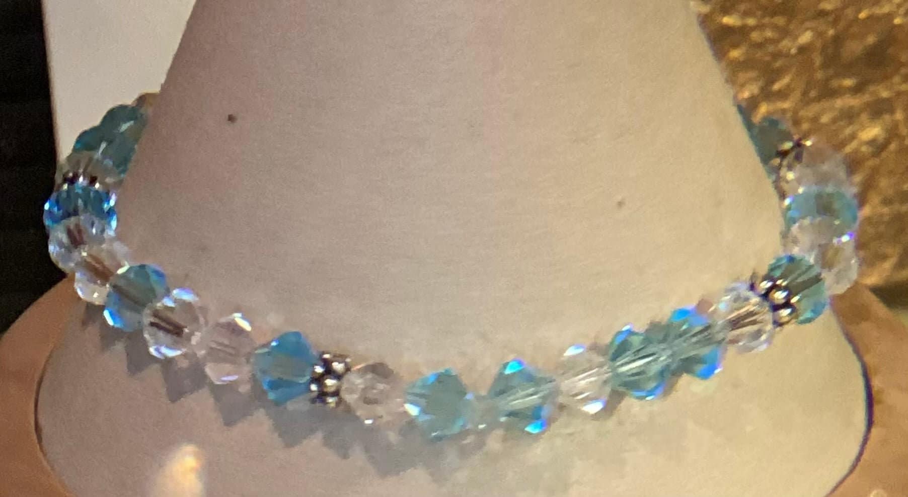 Crystal Blue Sky Sparkle elastic bracelet