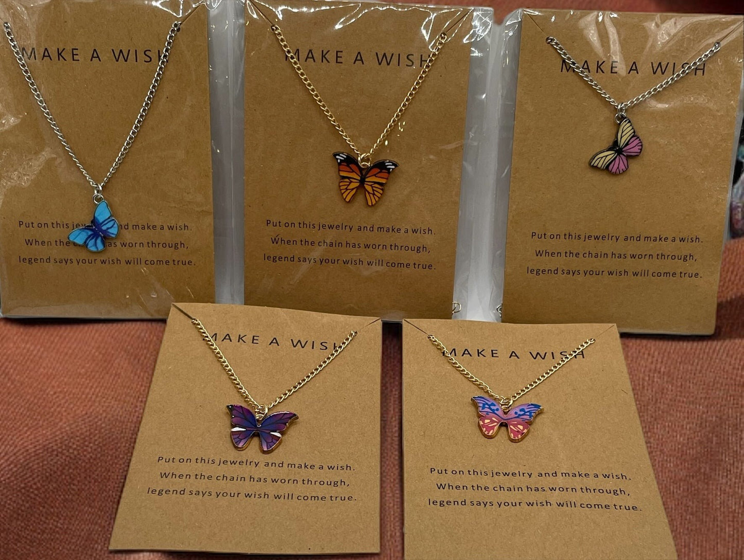 Butterfly Wishes necklaces 16&quot;